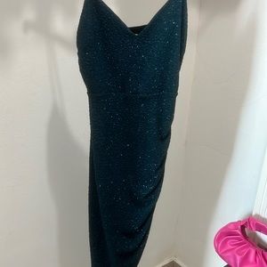 sparkle dress in esmerald color